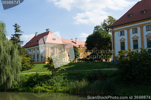 Image of Lednice Castle in South Moravia in the Czech Republic