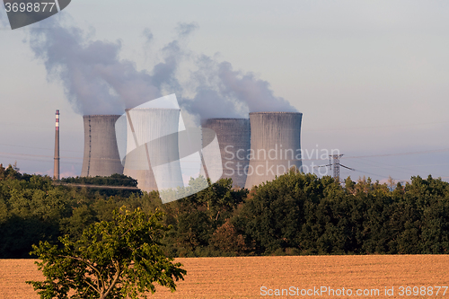 Image of Cooling towers at the nuclear power plant