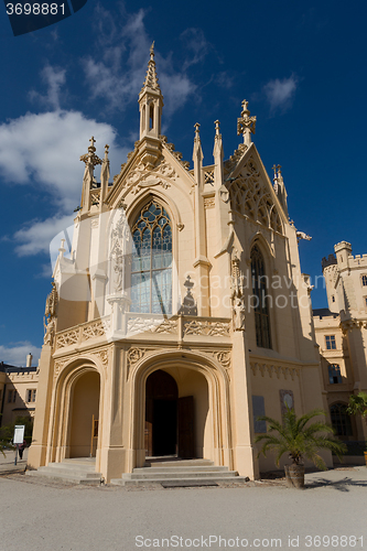 Image of Lednice Castle in South Moravia in the Czech Republic