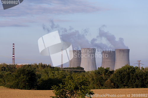 Image of Cooling towers at the nuclear power plant