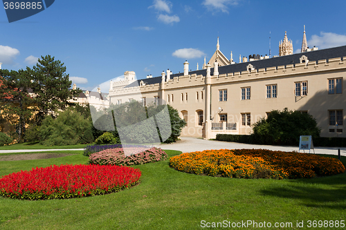 Image of Lednice Castle in South Moravia in the Czech Republic