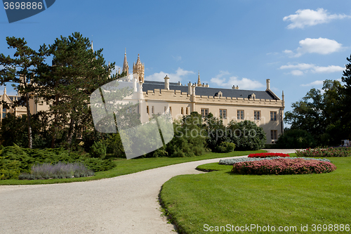 Image of Lednice Castle in South Moravia in the Czech Republic