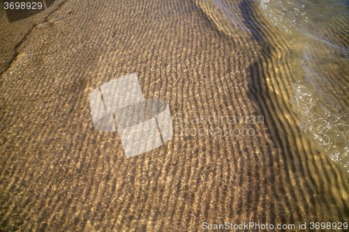 Image of   kho tao    wet sand and the beach in  south china sea