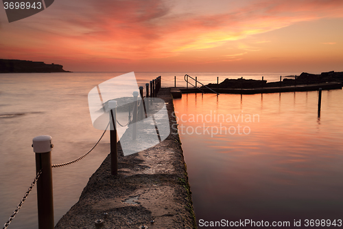 Image of Malabar Ocean Pool at dawn sunrise Australia