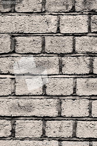 Image of in london abstract    texture of a ancien wall and ruined brick