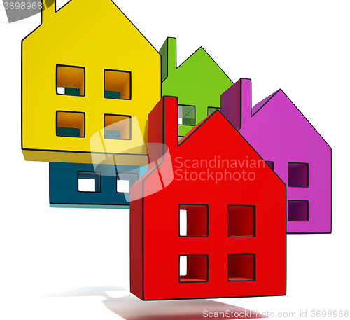 Image of House Symbols Showing Houses For Sale