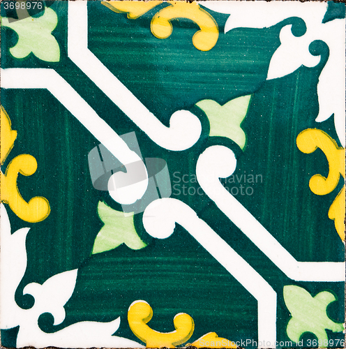 Image of Traditional Portuguese glazed tiles