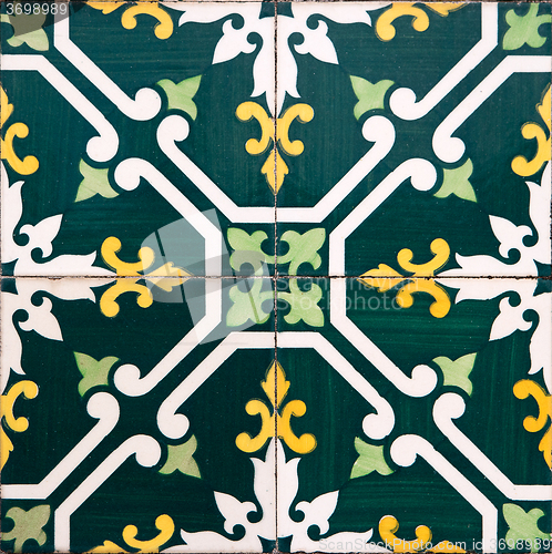 Image of Traditional Portuguese glazed tiles