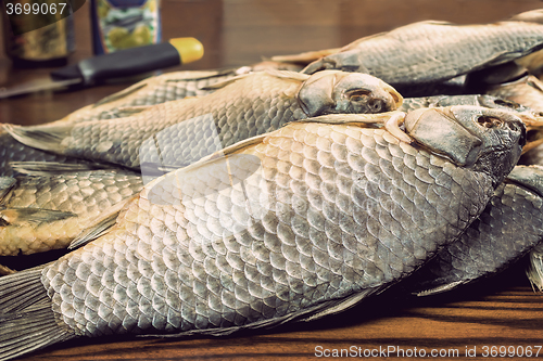 Image of Salted and dried river fish .