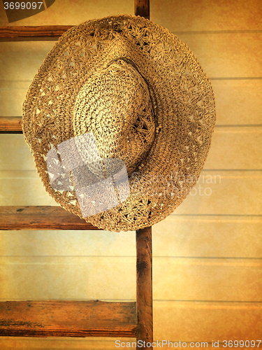 Image of Retro style straw hat
