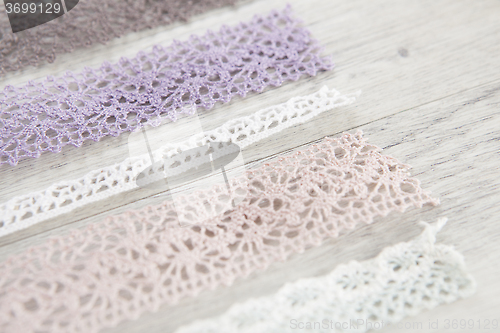 Image of lace ribbons