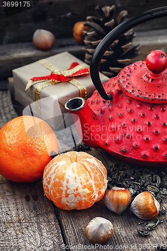 Image of Still life winter tea party