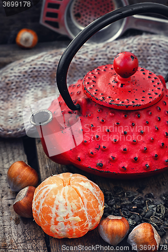 Image of Still life winter tea party