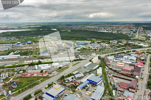 Image of Aerial view of an Industrial Park area. Tyumen