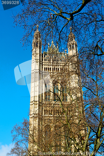 Image of in london     parliament  window    structure and sky