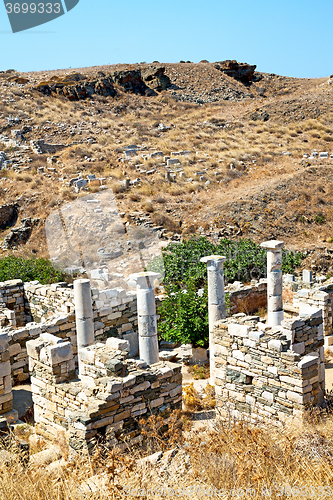 Image of archeology  in delos greece  acropolis   site