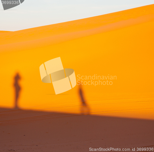 Image of sunshine in the desert of morocco sand and dune