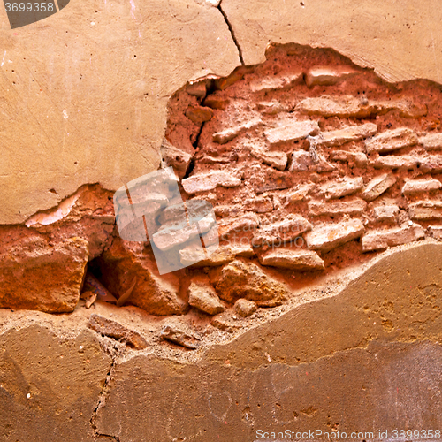 Image of red tile in morocco africa texture abstract wall brick