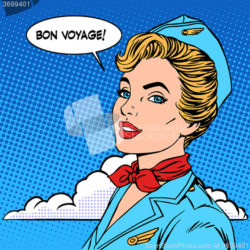 Image of Bon voyage stewardess tourism travel flight