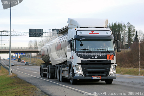 Image of Volvo FM tank truck in ADR transport