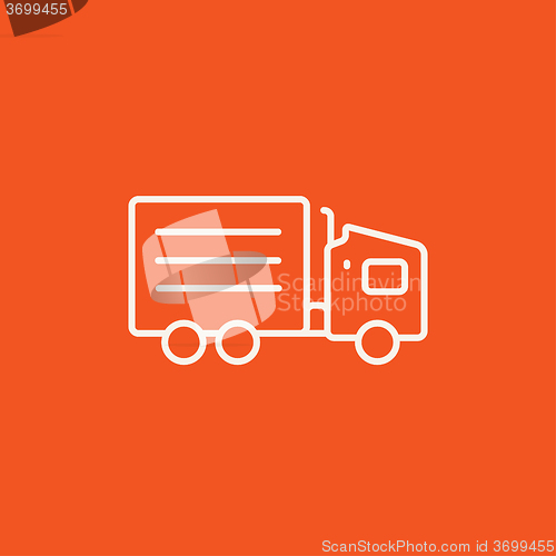 Image of Delivery truck line icon.