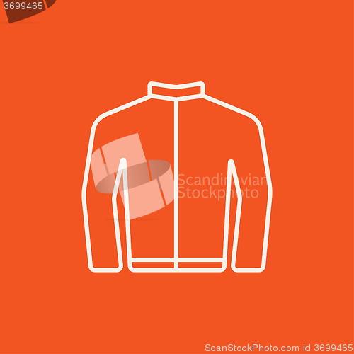 Image of Biker jacket line icon.