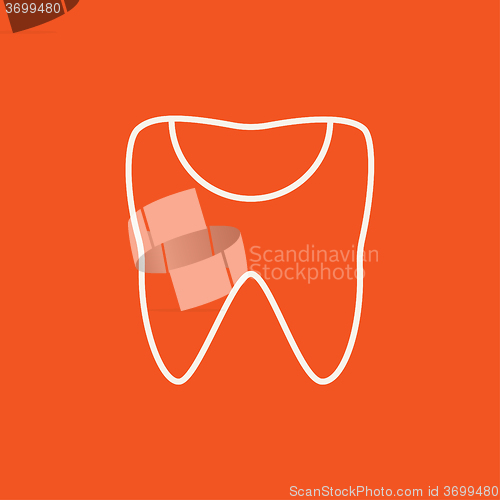 Image of Tooth decay line icon.