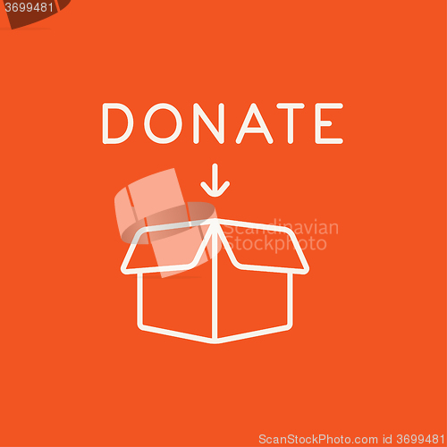 Image of Donation box line icon.