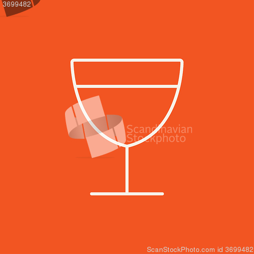 Image of Glass of wine line icon.