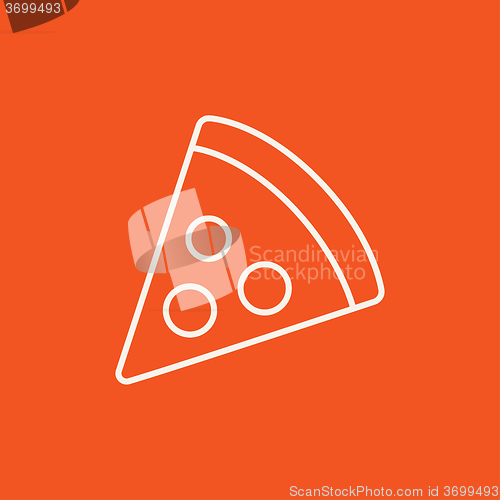 Image of Pizza slice line icon.