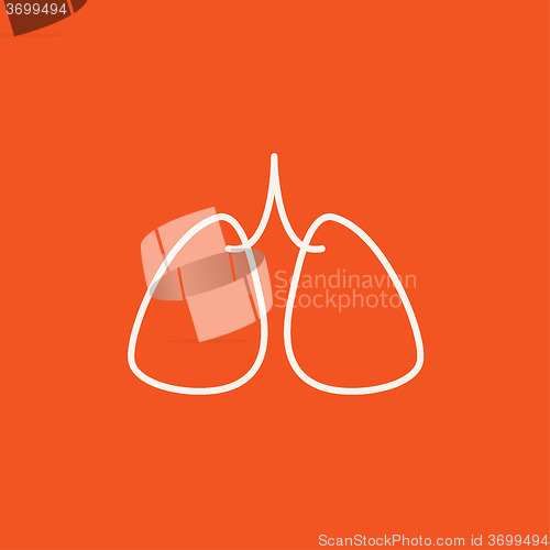 Image of Lungs line icon.