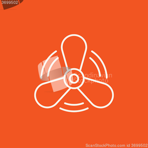 Image of Boat propeller line icon.