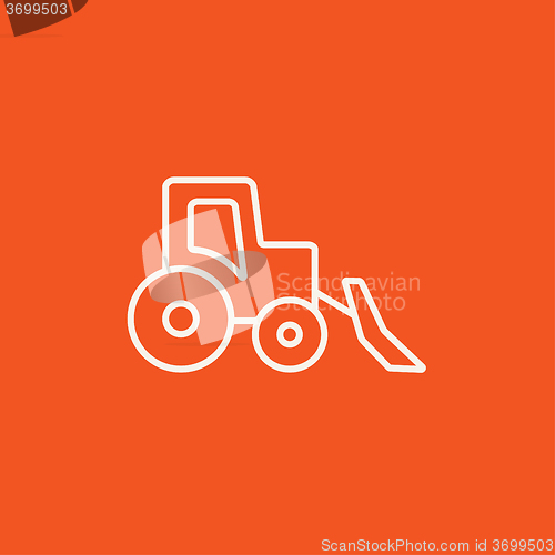 Image of Bulldozer line icon.