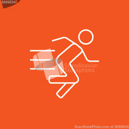 Image of Running man line icon.