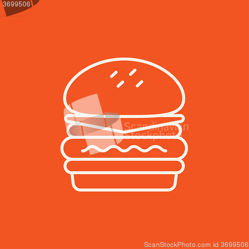 Image of Double burger line icon.