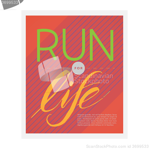 Image of Vector illustration of running poster.