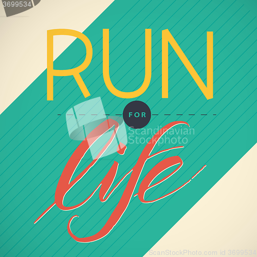 Image of Vector illustration of running poster.