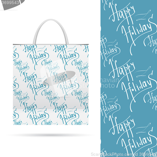 Image of Holiday pattern over paper package