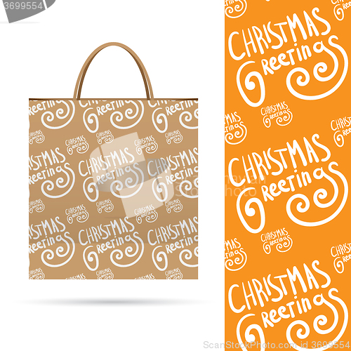 Image of Holiday pattern over paper package