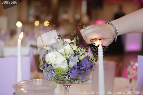 Image of Candles and table decorations