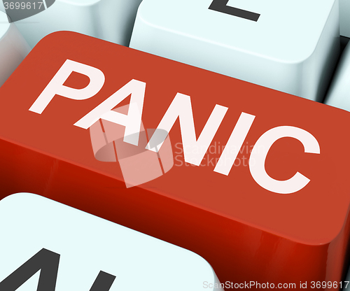 Image of Panic Key Shows Panicky Terror Or Distress