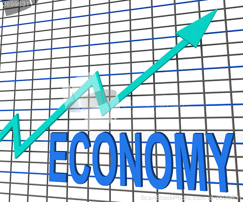 Image of Economy Graph Chart Shows Increase Economic Fiscal Growth