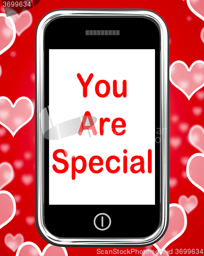 Image of You Are Special On Phone Means Love Romance Or Idiot