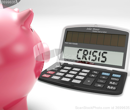 Image of Crisis Calculator Shows Trouble In Financial Market