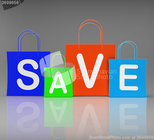 Image of Save Shopping Bags Show Promo and Buying