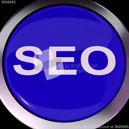 Image of SEO Button Shows Increase Search Engine Optimization