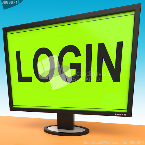 Image of Login Screen Shows Website Internet Log In Security