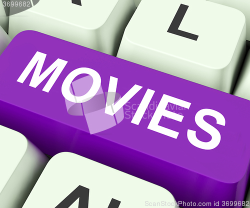 Image of Movies Key Means Films Or Movie\r