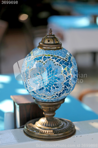 Image of Beautiful blue lamp  