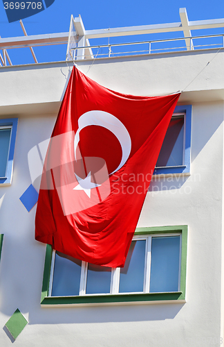 Image of Beautiful Turkish flag  